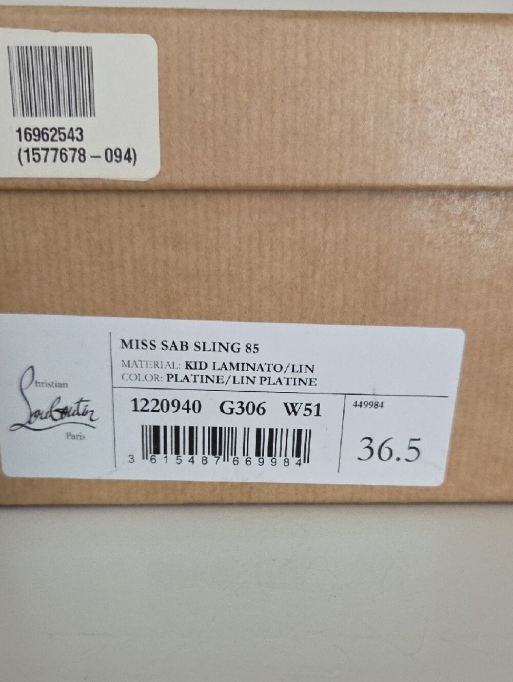 Christian Louboutin Metallic Gold Miss Sab Slingback Pump - Picture 7 of 9